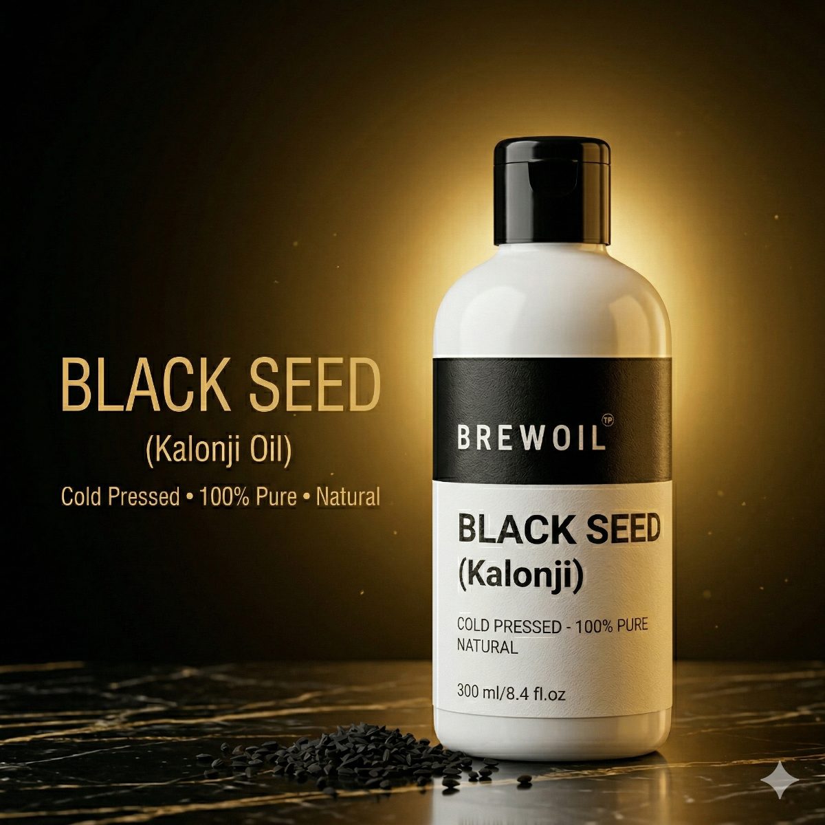 Brewoil Black Seed (Kalonji) Oil — 100% pure cold-pressed