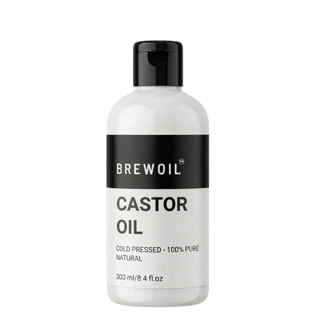Brewoil Castor Oil 300ml cold-pressed carrier oil bottle